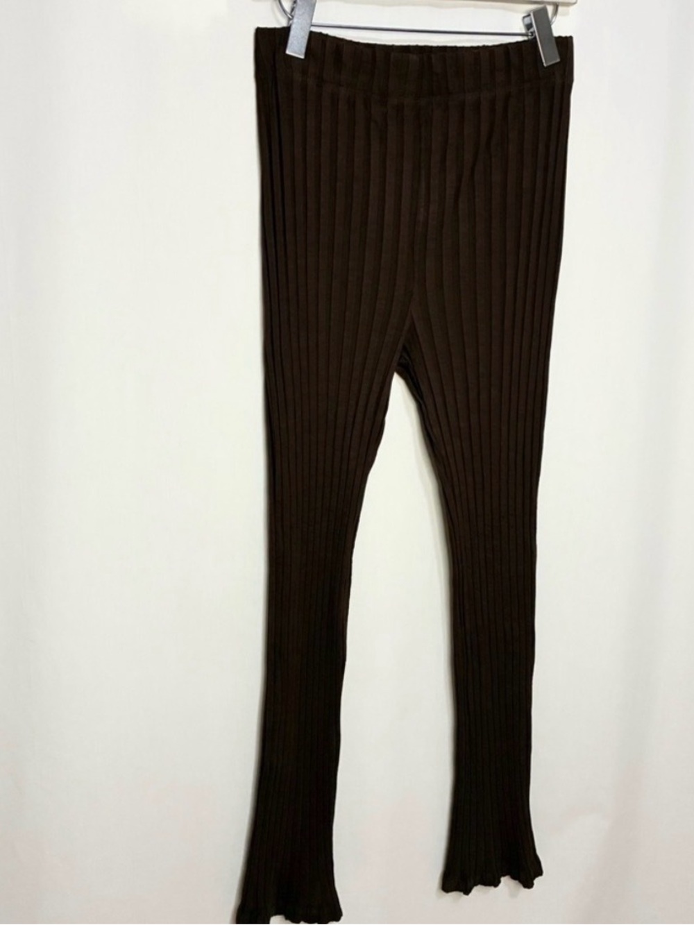 Reformation Brown Ribbed Pull On Pants - Picture 2 of 4